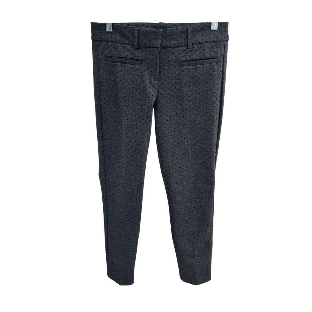 Adrienne Vittadini‎ Gray Polka Dot Cropped Pants - Women's Size 2